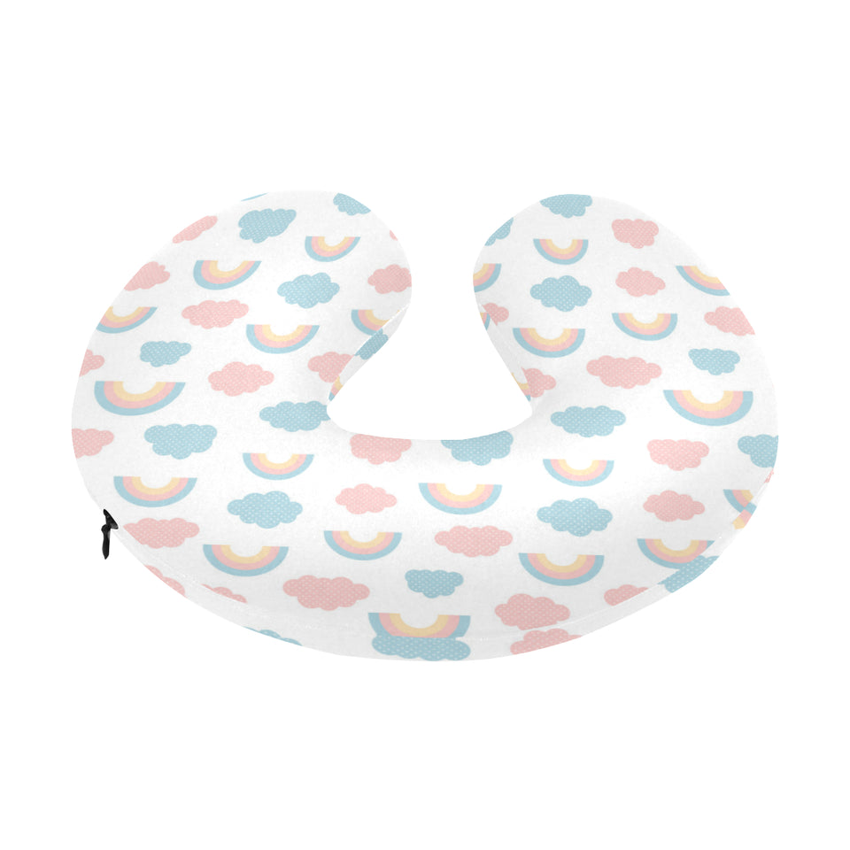 Cute rainbow clound pattern U-Shaped Travel Neck Pillow