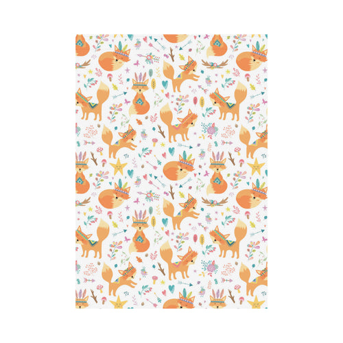 cute tribal fox pattern House Flag Garden Flag