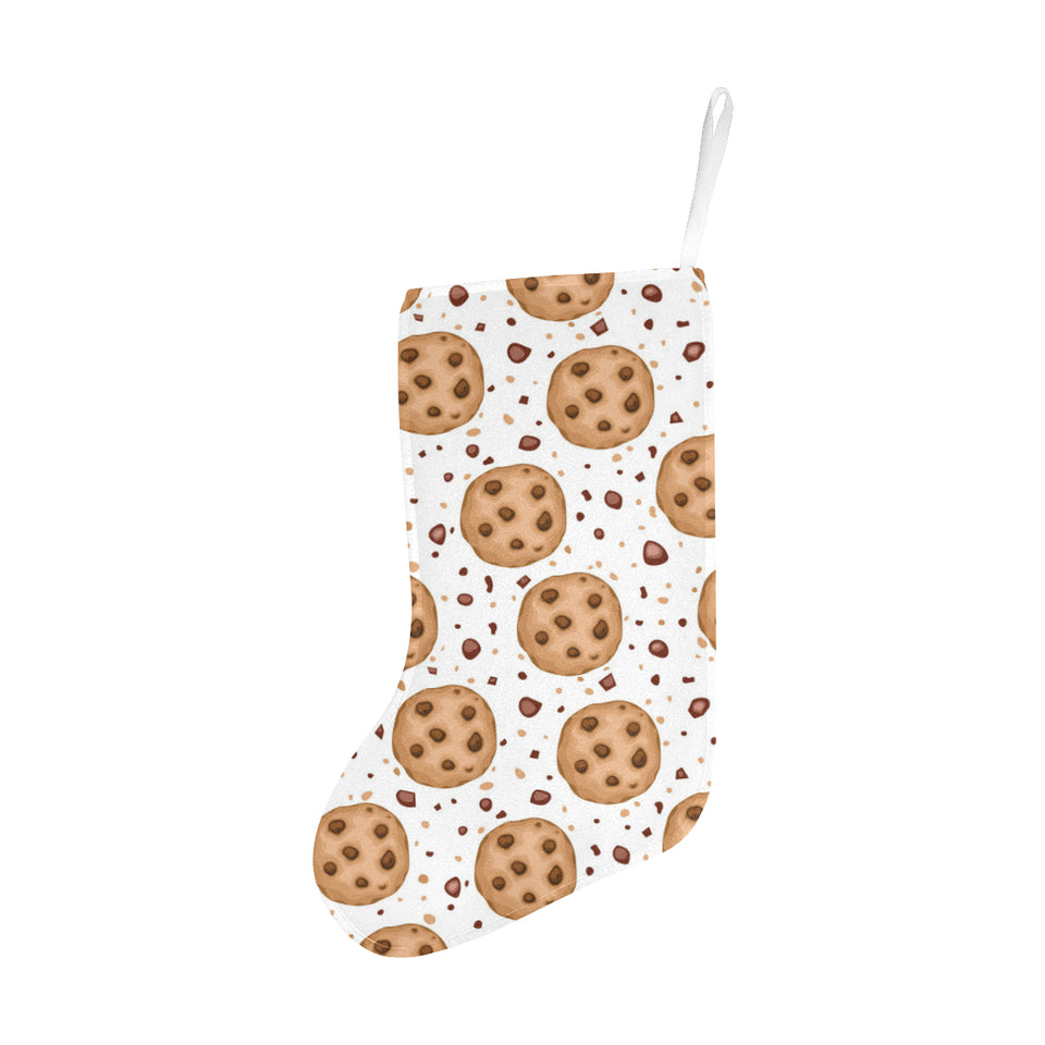 chocolate chip cookie pattern Christmas Stocking