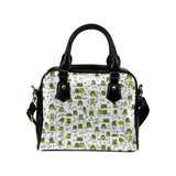 Sketch funny frog pattern Shoulder Handbag