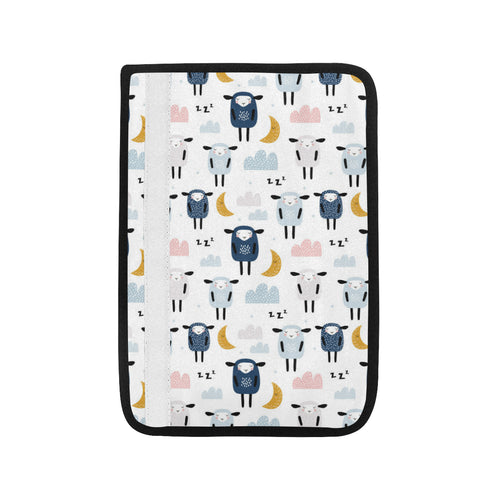 Cute sleeping sheep moon cloud pattern Car Seat Belt Cover