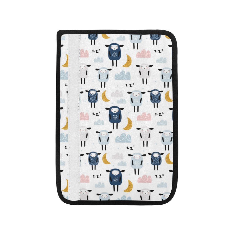 Cute sleeping sheep moon cloud pattern Car Seat Belt Cover
