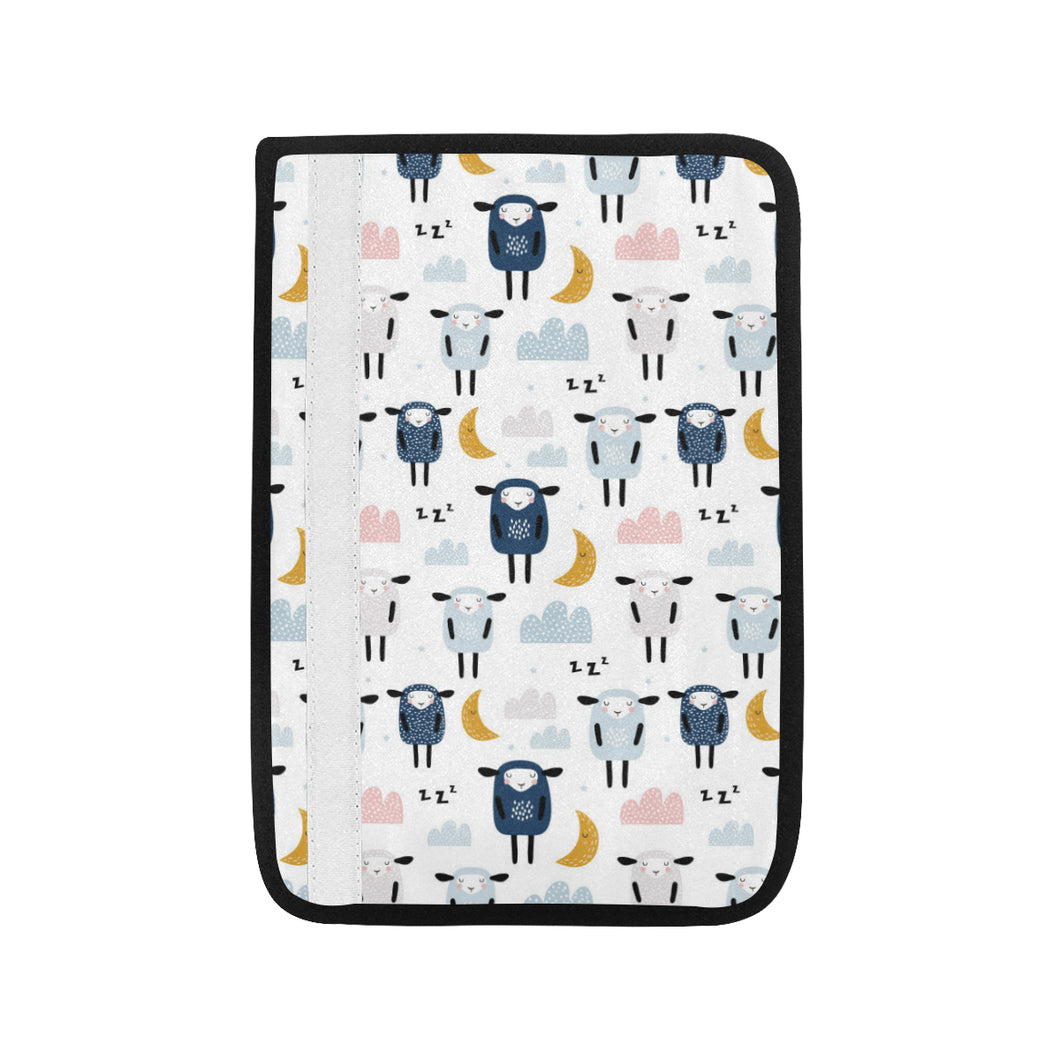 Cute sleeping sheep moon cloud pattern Car Seat Belt Cover