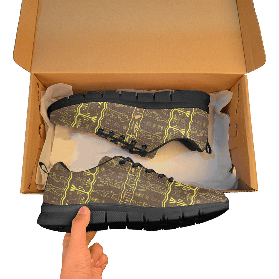Egypt Hieroglyphics Pattern Print Design 03 Men's Breathable Sneakers ( Model 055)