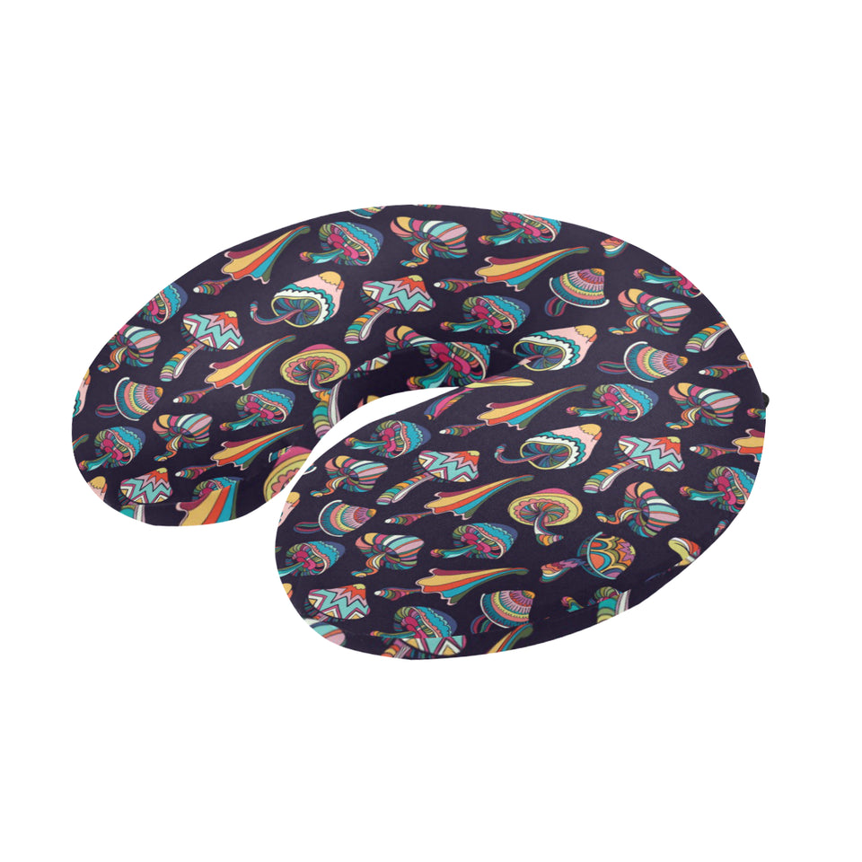 Colorful mushroom pattern U-Shaped Travel Neck Pillow