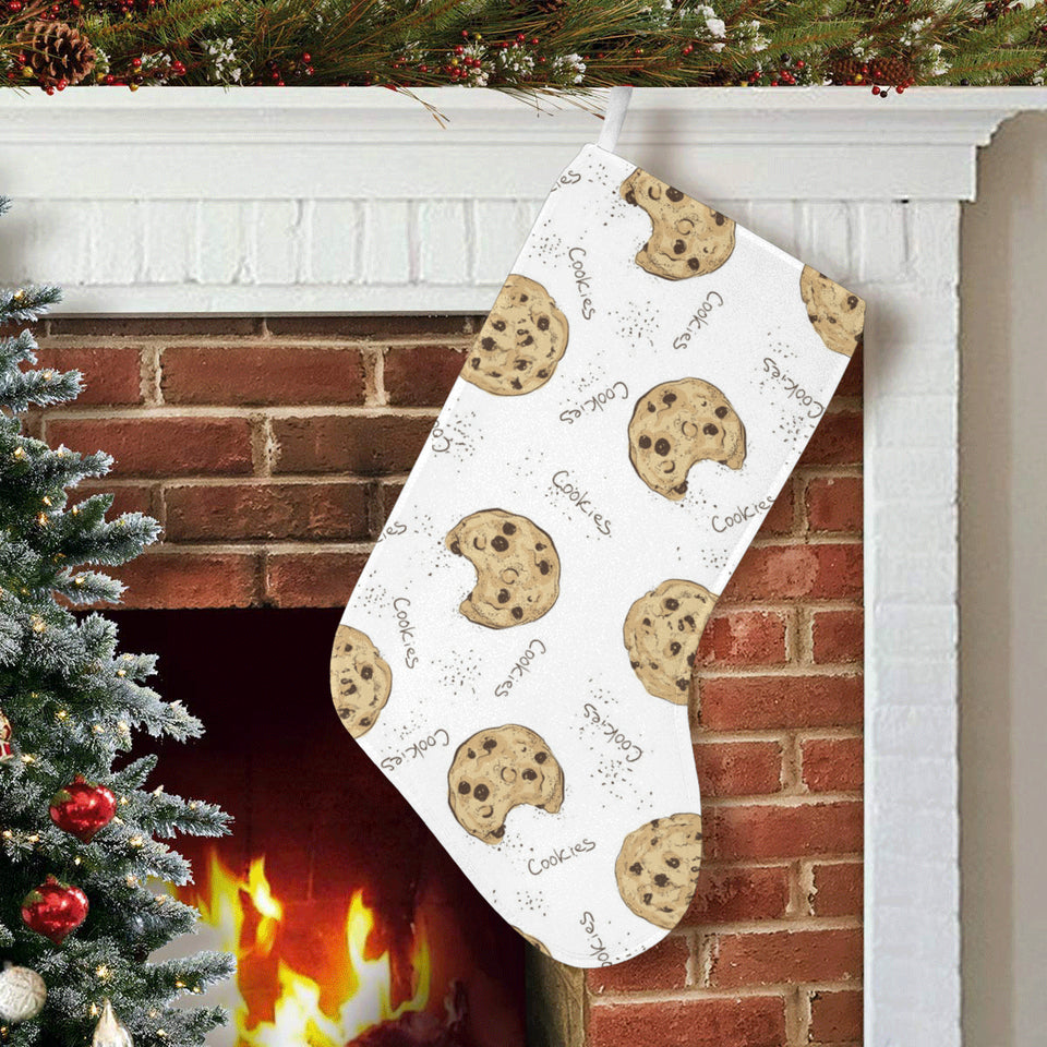 Sketch style cookie pattern Christmas Stocking