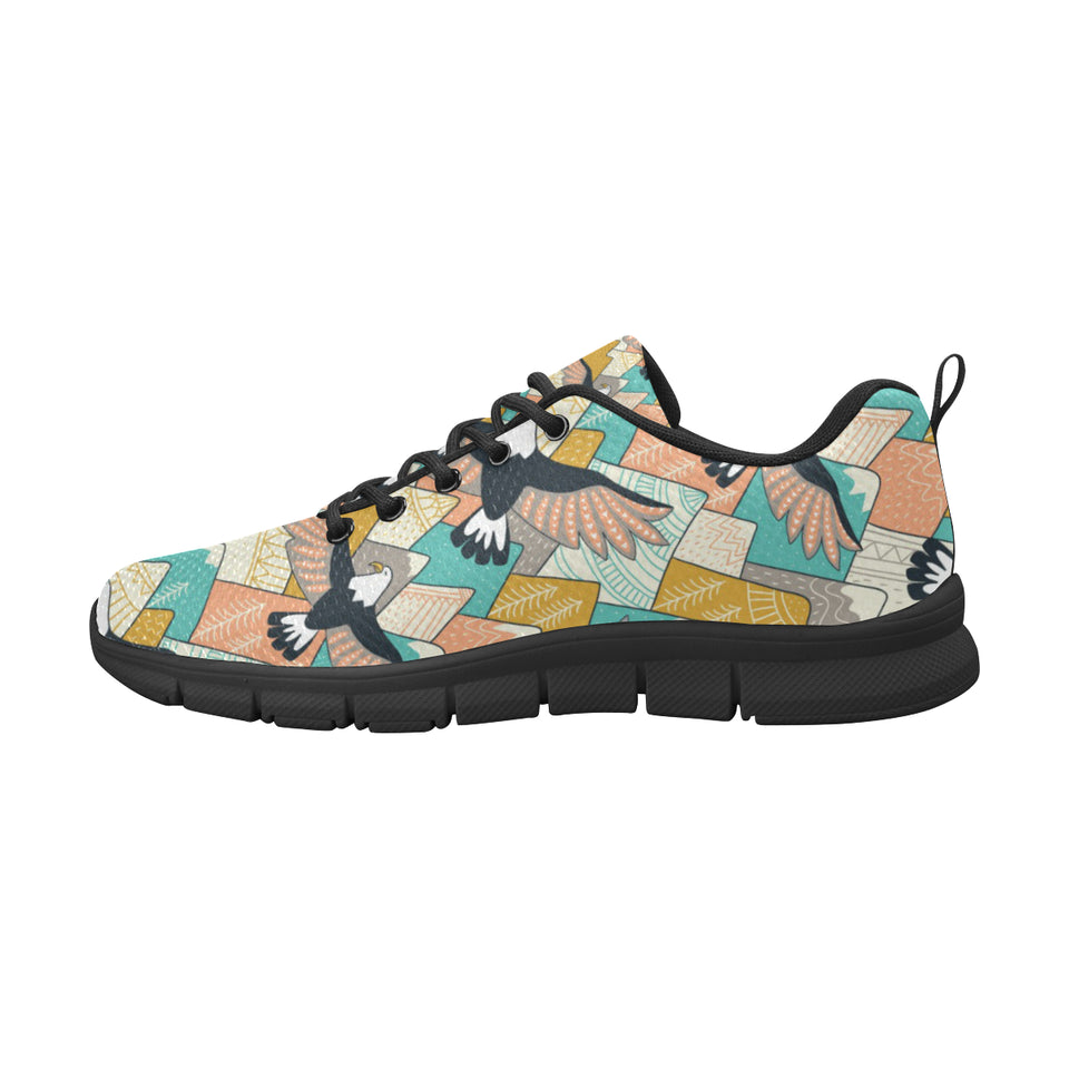 Eagle Pattern Print Design 02 Men's Breathable Sneakers ( Model 055)