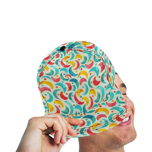 Colorful moon pattern All Over Print Snapback Cap