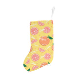 Grapefruit yellow background Christmas Stocking