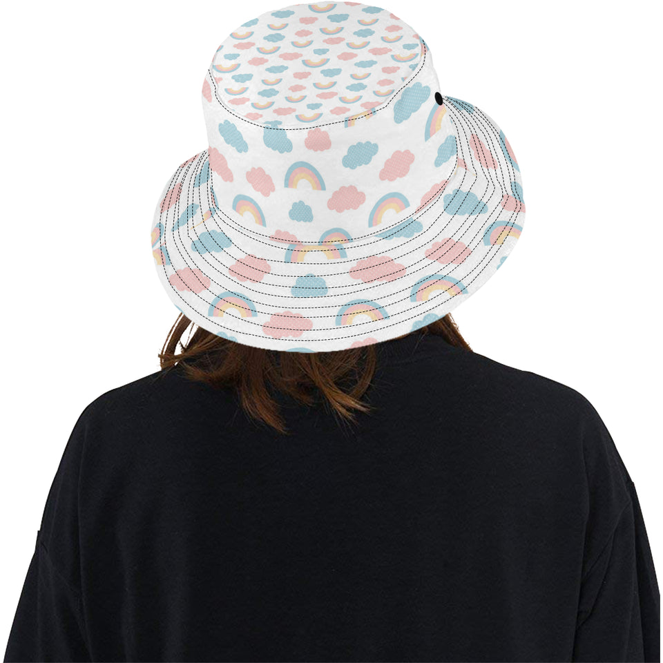 Cute rainbow clound pattern Unisex Bucket Hat
