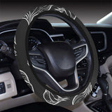 Garlic pattern black background Car Steering Wheel Cover