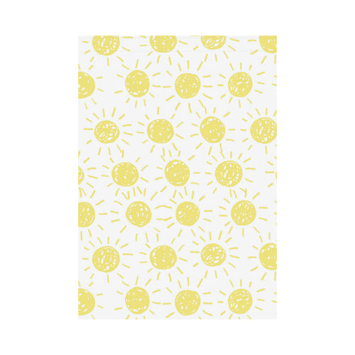 hand drawn sun pattern House Flag Garden Flag