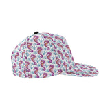 Purple seahorse blue coral pattern All Over Print Snapback Cap