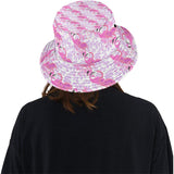 Pink flamingo flower pattern Unisex Bucket Hat