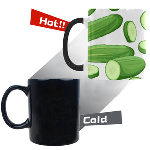 cucumber whole slices pattern Morphing Mug Heat Changing Mug