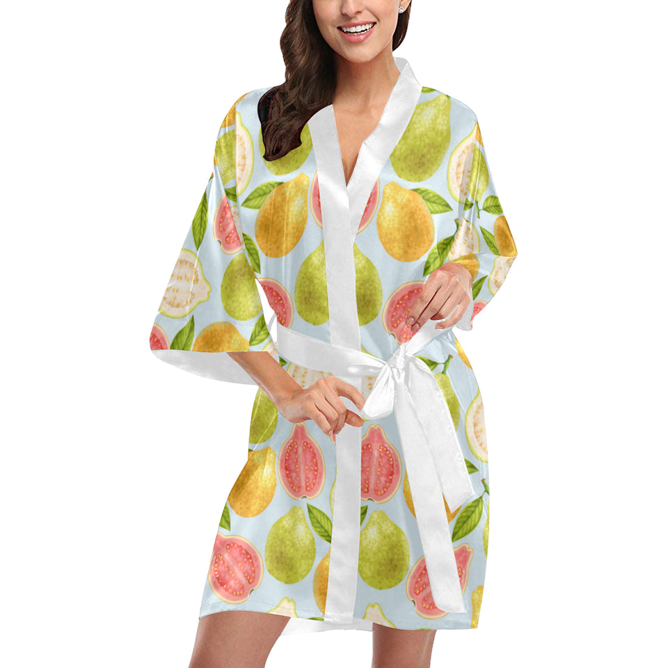 Guava design pattern Women's Short Kimono Robe