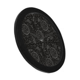 Pizza pattern Elegant Black Wall Clock