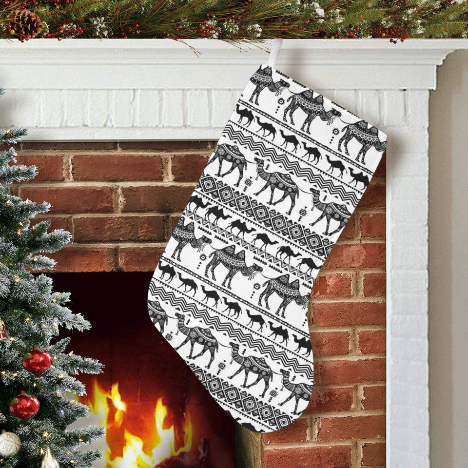 Camel polynesian tribal pattern Christmas Stocking