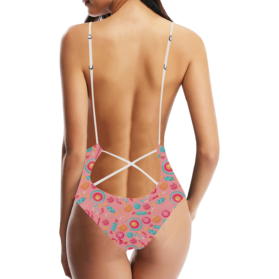 Colorful candy pattern Women's One-Piece Swimsuit