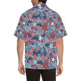 Hand drawn colorful starfish Men's All Over Print Hawaiian Shirt