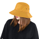 Orange traditional indian element pattern Unisex Bucket Hat