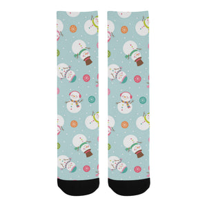 Cute snowman snowflake pattern Crew Socks