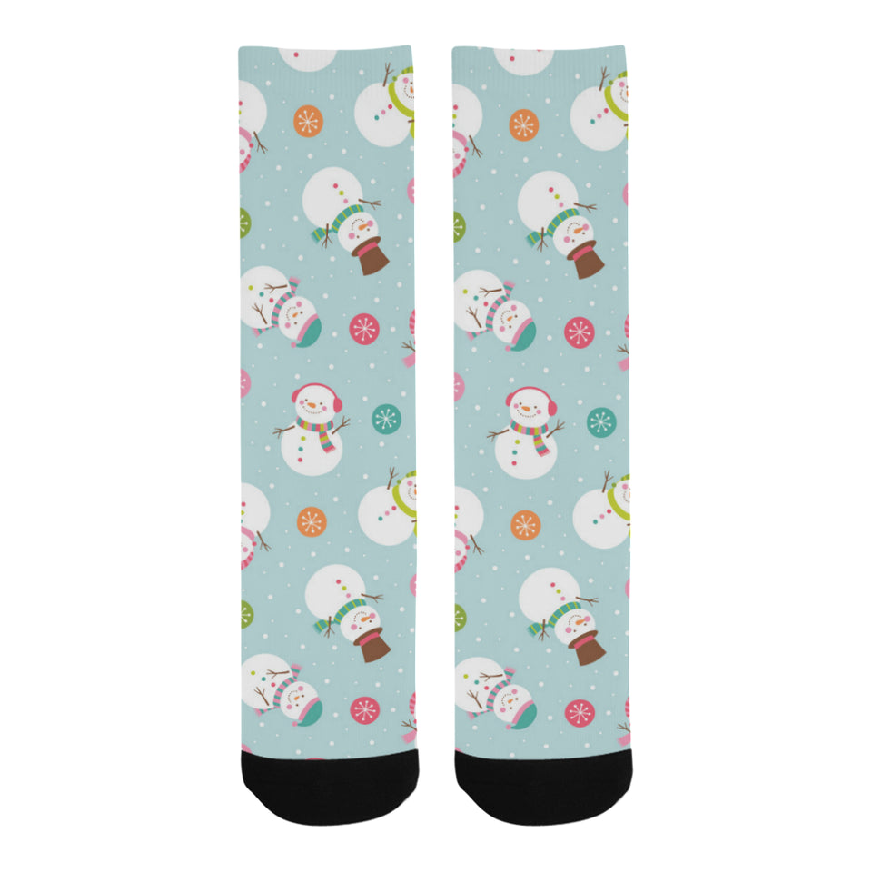 Cute snowman snowflake pattern Crew Socks