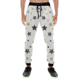 hand drawn gold black star pattern Unisex Casual Sweatpants