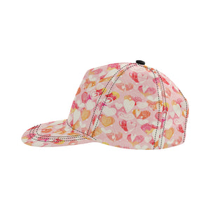 Hand drawn heart design pattern All Over Print Snapback Cap