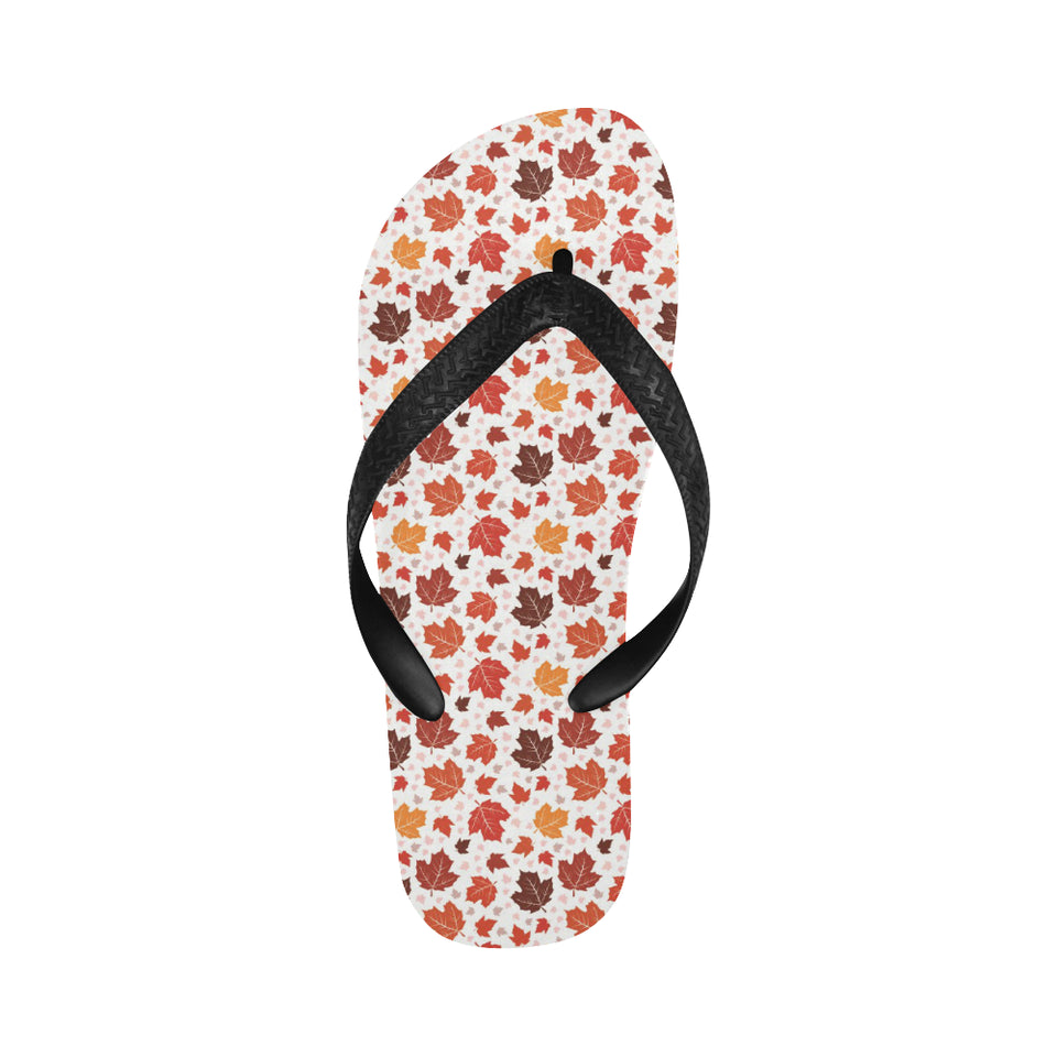 Colorful Maple Leaf pattern Unisex Flip Flops