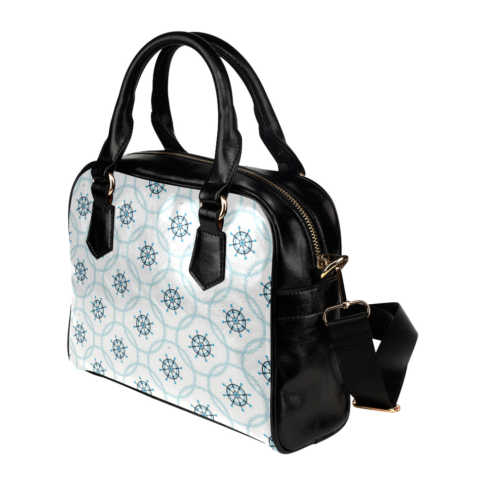 nautical steering wheel chain Shoulder Handbag