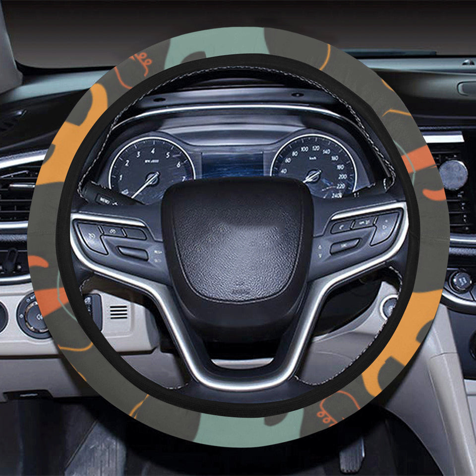 electric guitars pattern Car Steering Wheel Cover