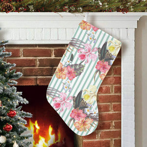Colorful orchid flower pattern Christmas Stocking