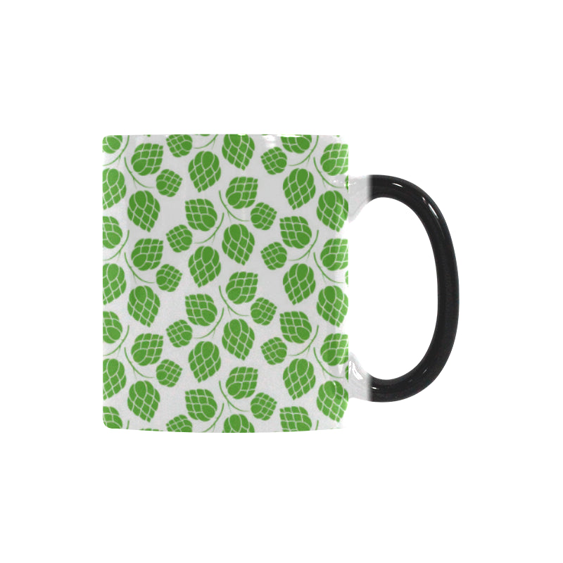 Hop pattern background Morphing Mug Heat Changing Mug