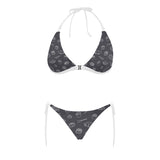 sushi pattern black background Sexy Bikinis Two-Piece Swimsuits
