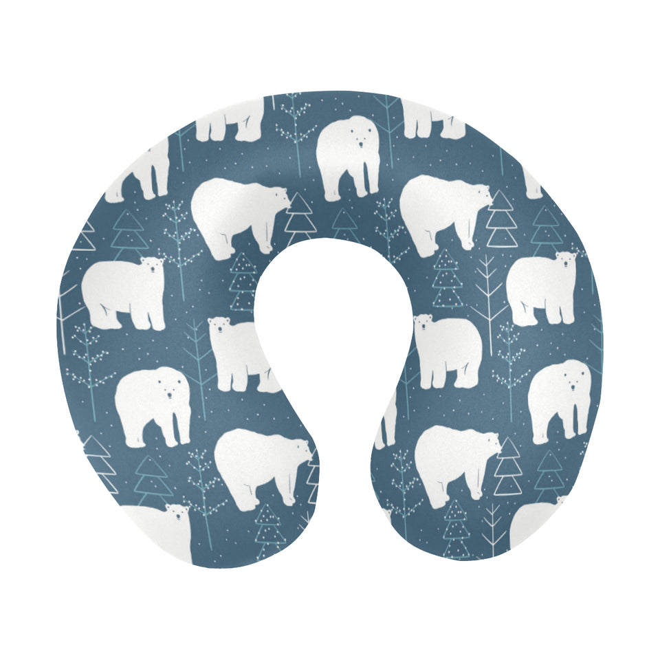 polar bear mother her child pattern U-Shaped Travel Neck Pillow