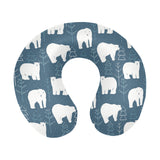 polar bear mother her child pattern U-Shaped Travel Neck Pillow
