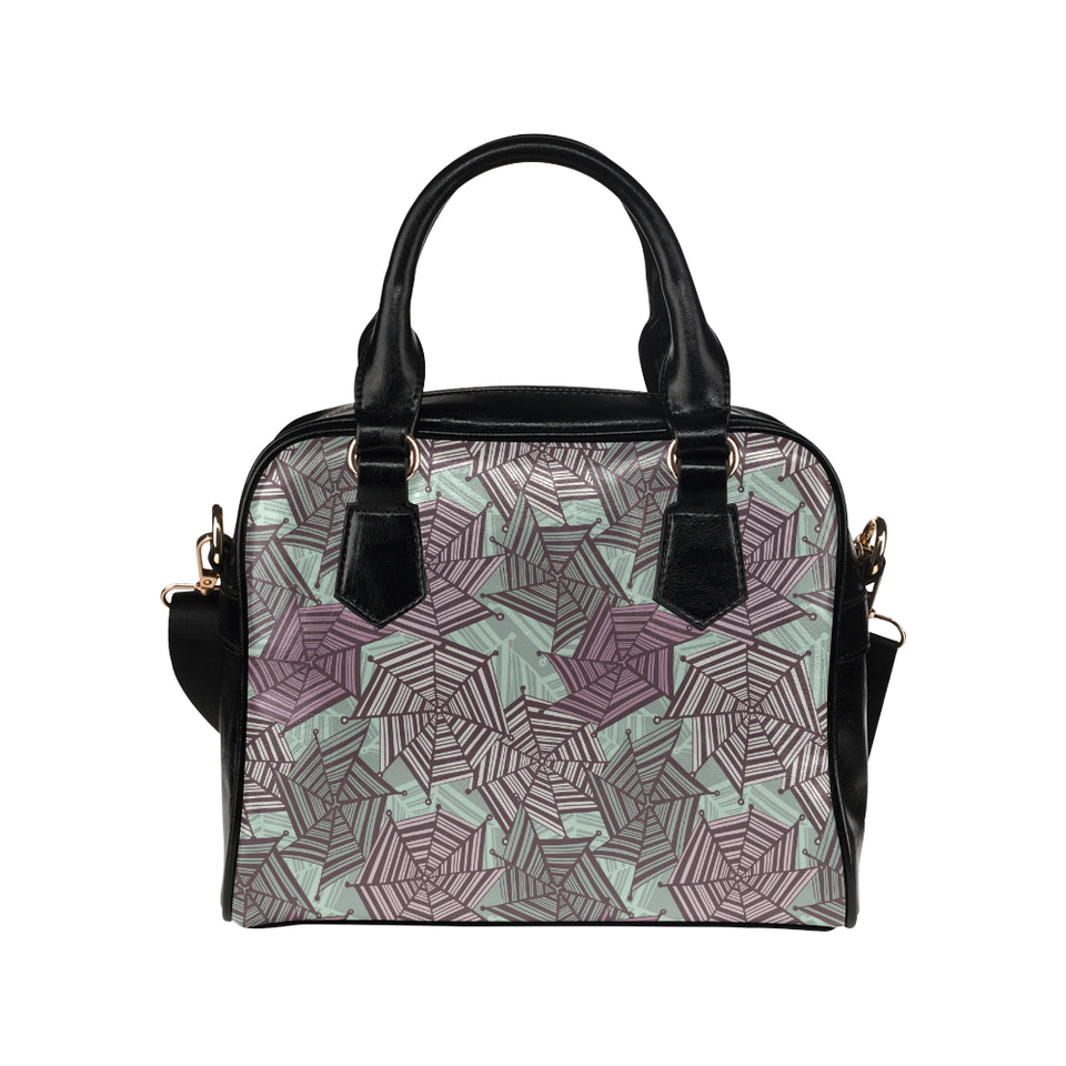Spider web cobweb design color pattern Shoulder Handbag
