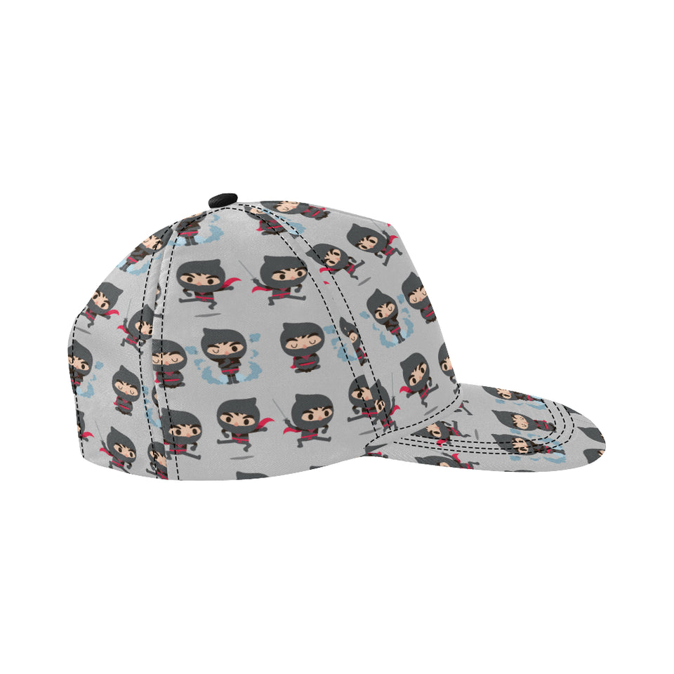 Cute ninja pattern All Over Print Snapback Cap