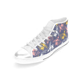 Fancy Carp pattern Women's High Top Canvas Shoes White