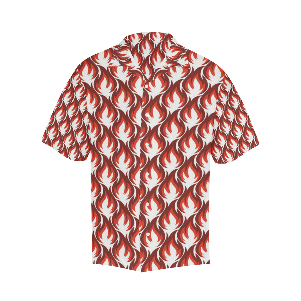 Fire flame symbol design pattern Men's All Over Print Hawaiian Shirt