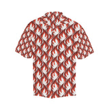 Fire flame symbol design pattern Men's All Over Print Hawaiian Shirt