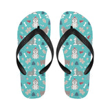 Christmas cute siberian husky puppie pattern Unisex Flip Flops