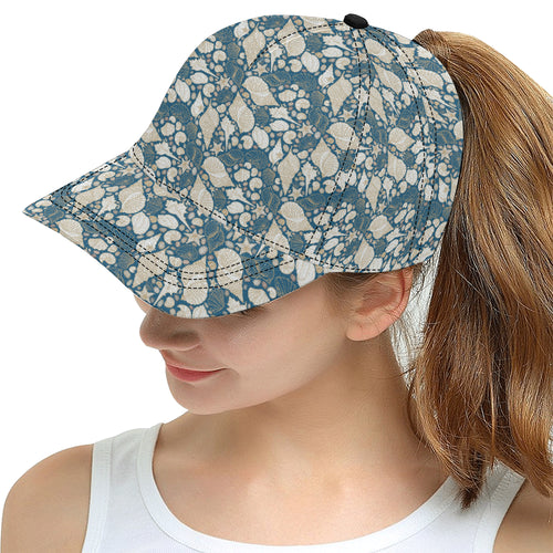 Sea turtle Polynesian Tribal design pattern All Over Print Snapback Cap