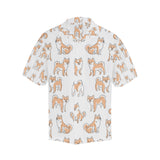 shiba inu dog pattern Men's All Over Print Hawaiian Shirt
