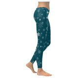 Snowflake pattern dark background Women's Legging Fulfilled In US