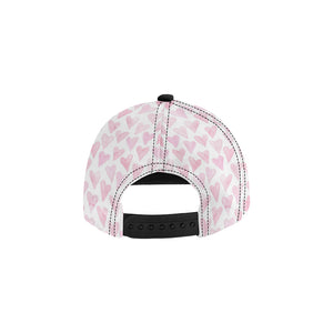 Watercolor pink heart pattern All Over Print Snapback Cap