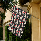 Christmas Pugs Santa_s red cap pattern House Flag Garden Flag