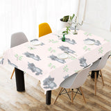 cute raccoons leaves pattern Tablecloth