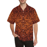 cacao beans tribal polynesian pattern Men's All Over Print Hawaiian Shirt